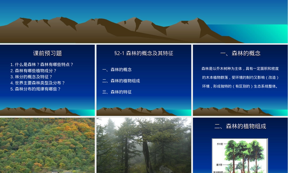 林学概论第二章森林及其分布教学PPT课件.ppt