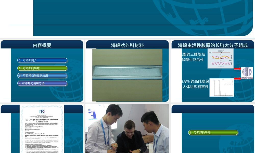 可即邦活性胶原止血材料口腔护理PPT课件.ppt