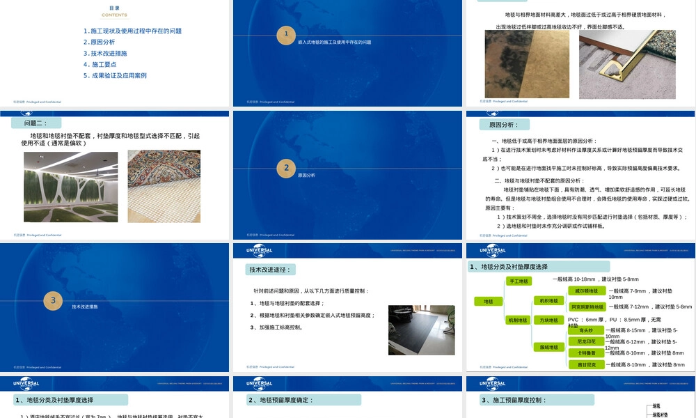 嵌入式地毯施工高度与地垫厚度选择研究PPT课件.ppt