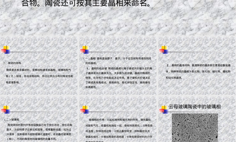 口腔材料学陶瓷材料PPT课件.ppt