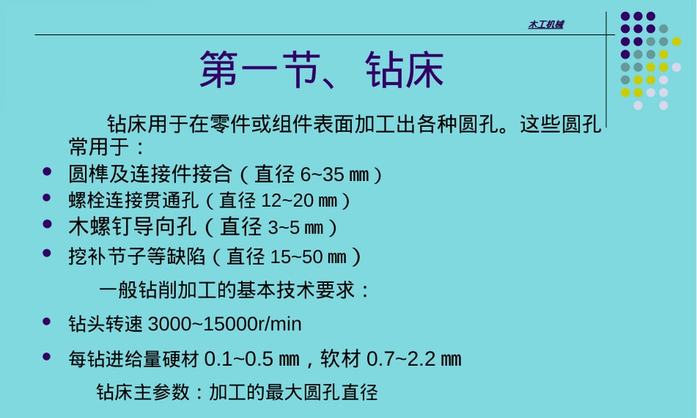 木工机械钻削与钻床教学PPT课件.ppt