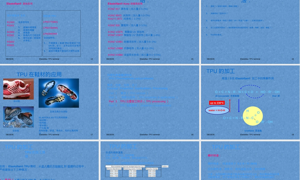 热塑性聚氨酯弹性体TPU材料PPT课件.ppt