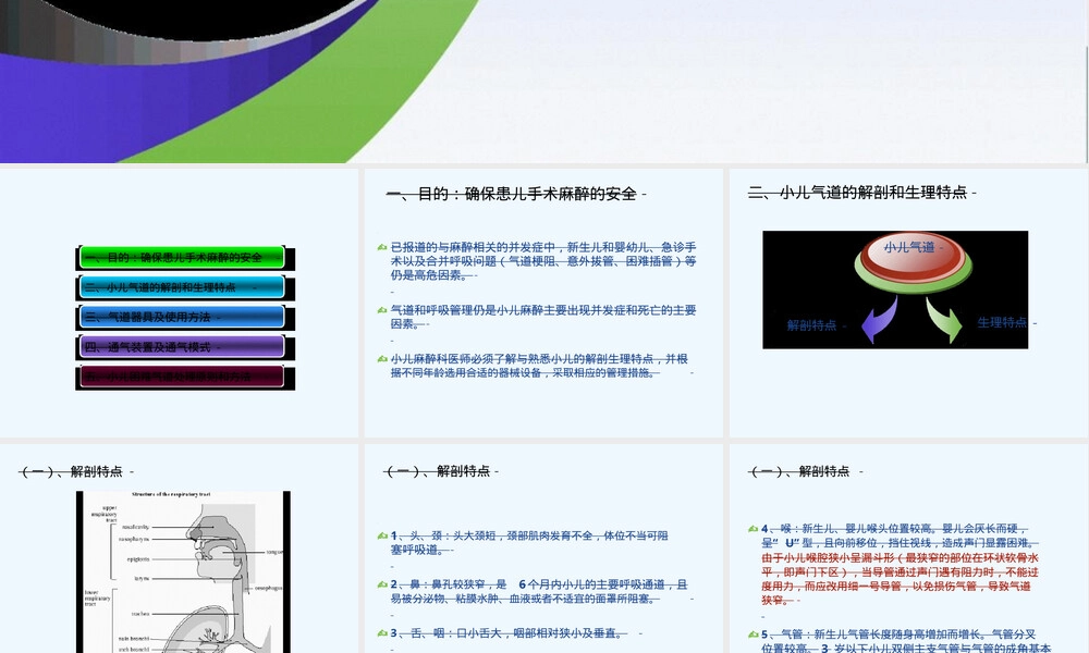 小儿麻醉气道管理指南PPT课件 副本1.ppt