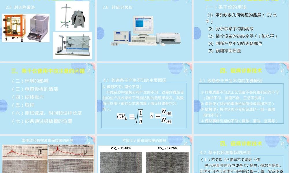 纱条质量检测及其分析技术PPT课件.ppt
