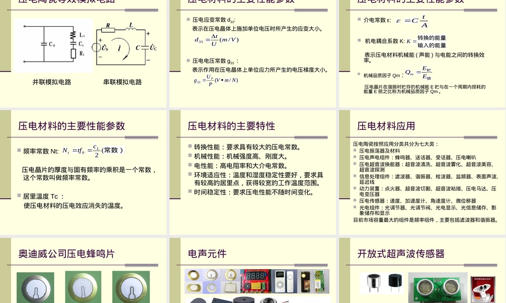 压电陶瓷基础知识PPT课件 副本1.ppt