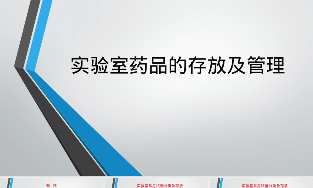 实验室药品的存放及管理PPT课件.pptx