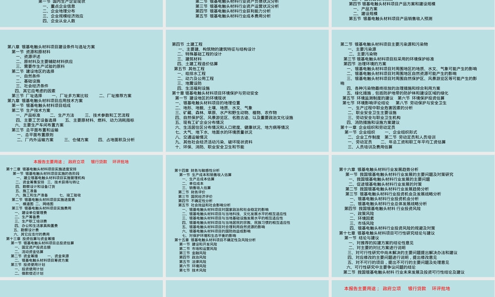 银基电触头材料可行性研究报告.ppt