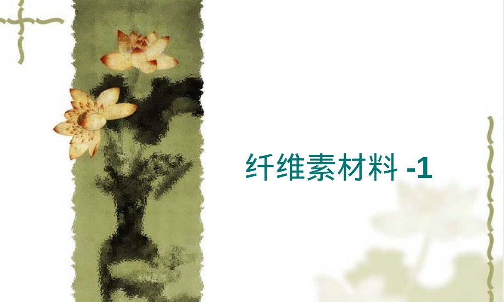 纤维素材料教学PPT课件.ppt