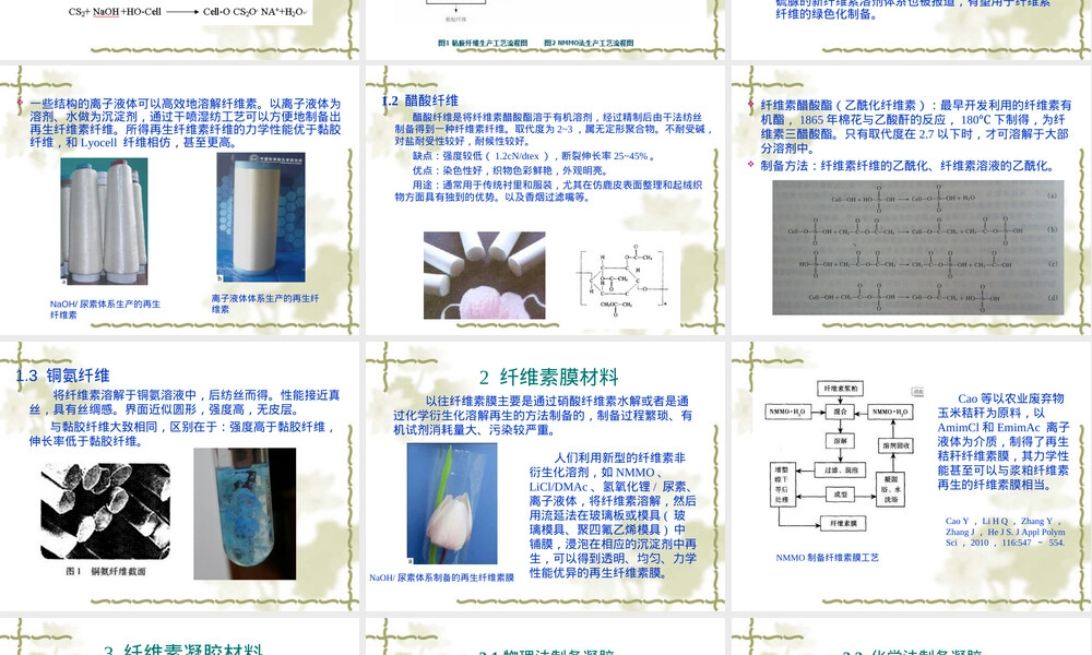 纤维素材料教学PPT课件.ppt