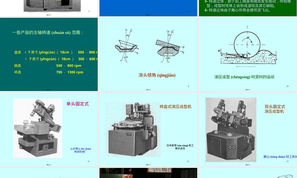陶瓷成型机械滚压成型机PPT课件.ppt
