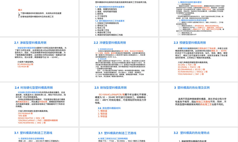 塑料模具钢及其热处理PPT课件.pptx