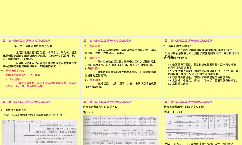 组合机床通用部件及其选择教学PPT课件.ppt