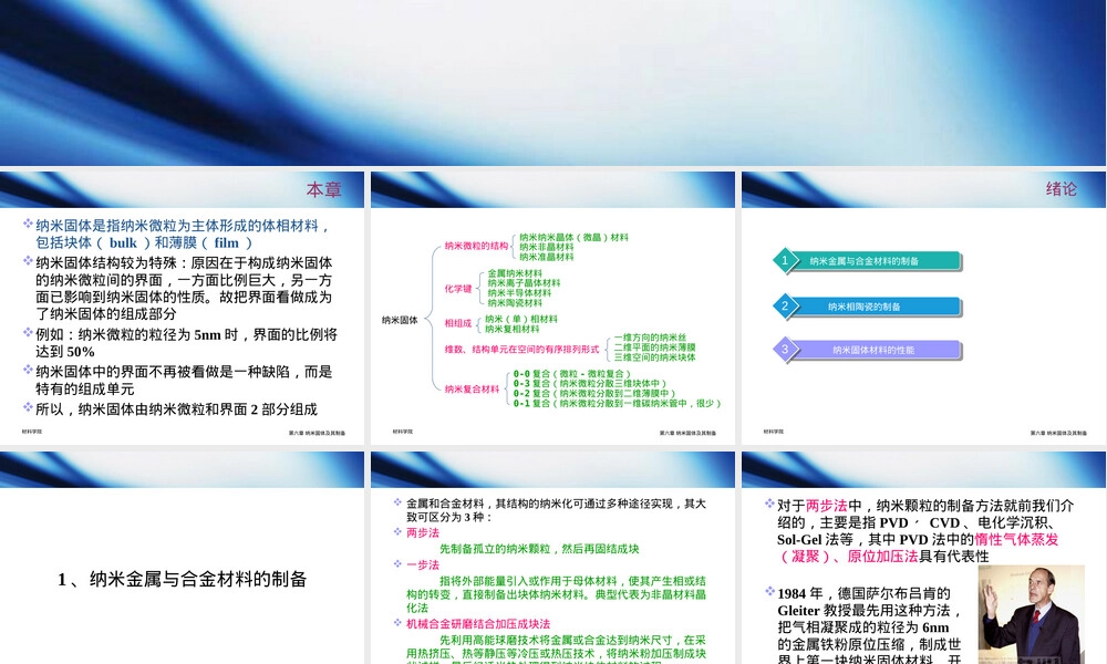 第六章纳米固体及其制备教学PPT课件.ppt