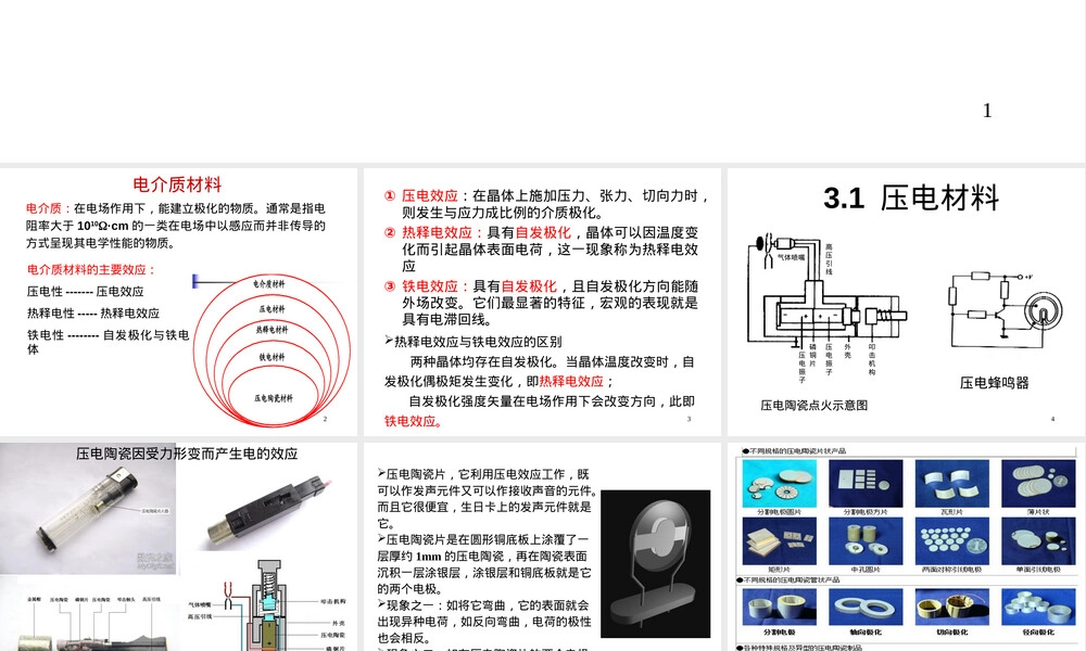第九章电介质材料压电热释电铁电PPT课件.ppt