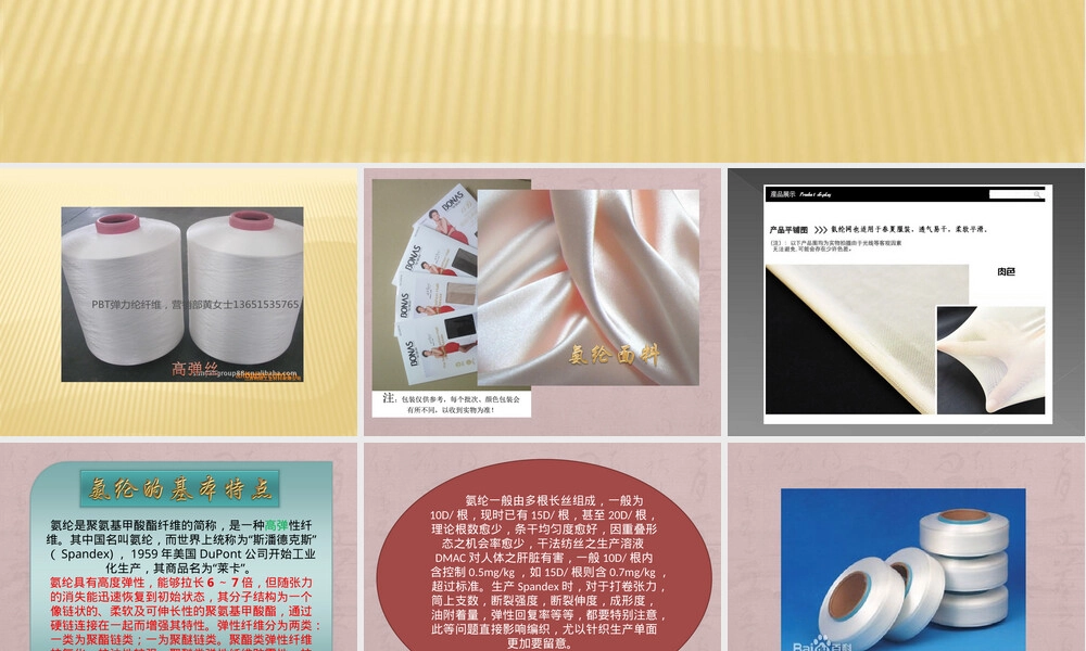 氨纶材料特性与应用PPT课件.ppt