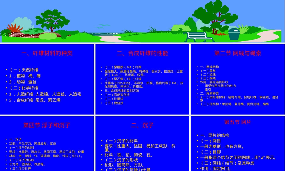 第二章渔具材料第三章渔具装配教学PPT课件 副本1.ppt