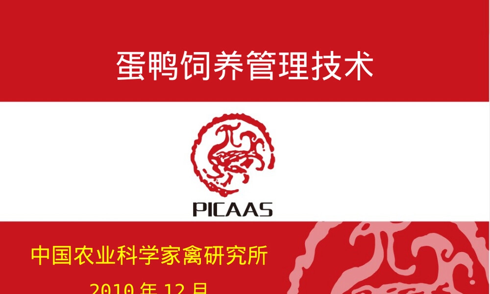 蛋鸭饲养管理技术ppt课件.ppt