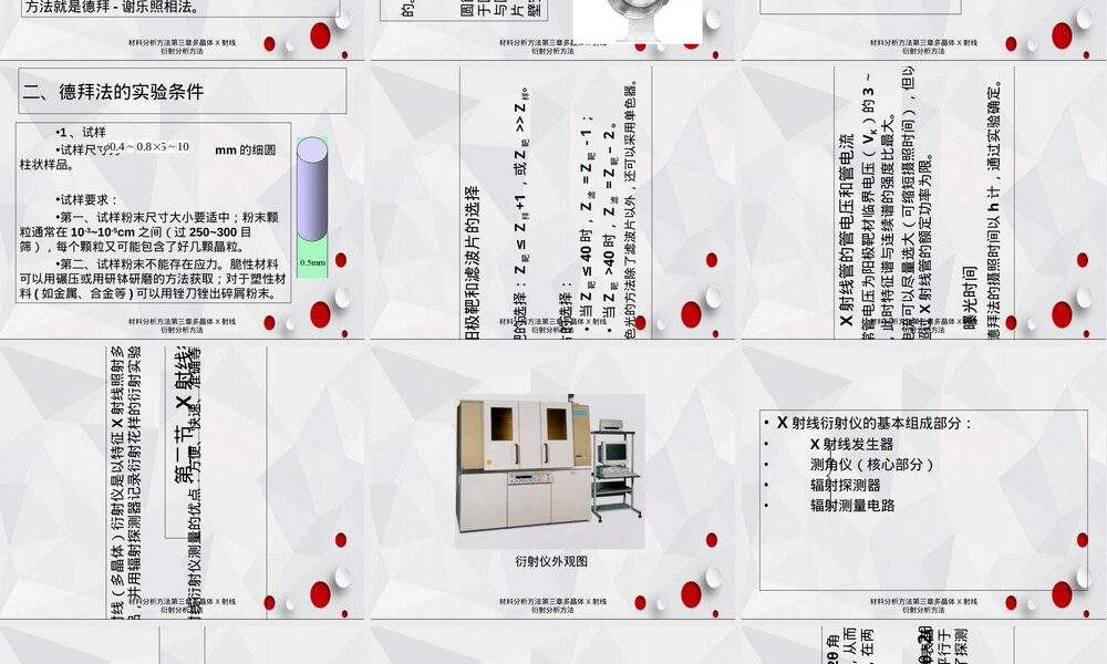 材料分析方法多晶体X射线衍射分析PPT课件.ppt