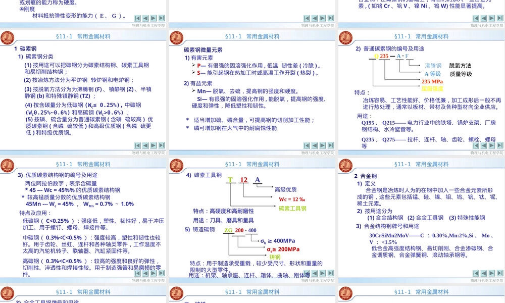第十一章机械工程常用材料教学PPT课件.ppt