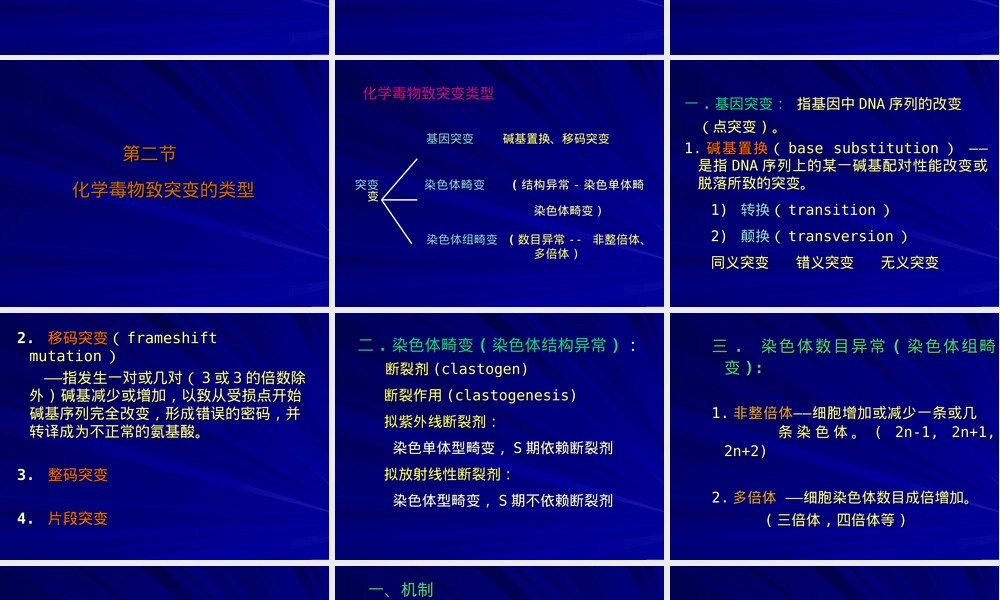 第七章外源化学物致突变作用教学PPT课件.ppt