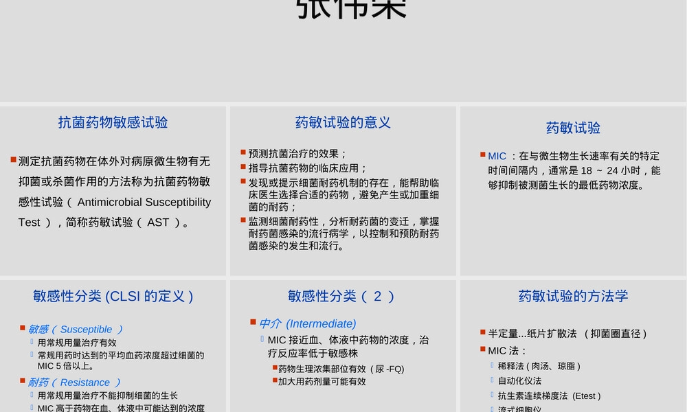 细菌药敏试验及其耐药表型检测PPT课件.ppt