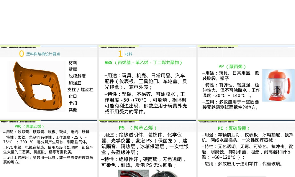 塑料件结构设计及材料选取PPT课件.ppt
