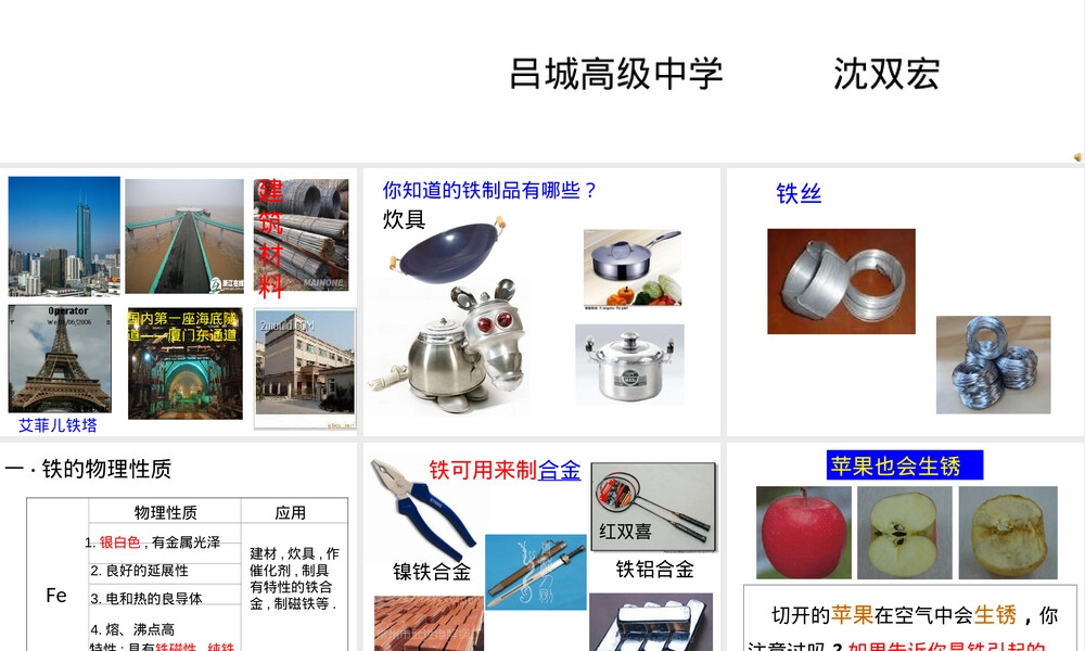 铁及其化合物应用教学PPT课件.ppt