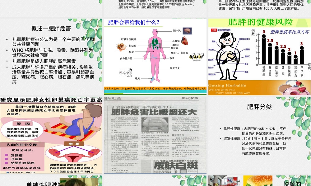 小儿肥胖防治及管理PPT课件.ppt