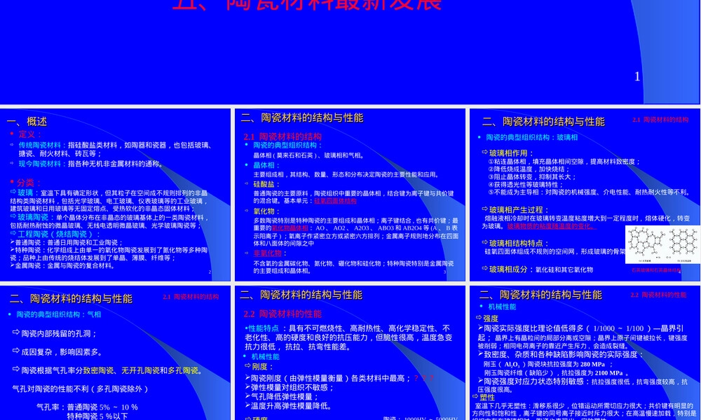 陶瓷材料教学PPT课件.ppt