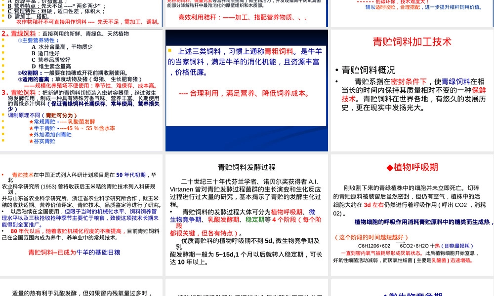 青贮技术及利用方法教学PPT课件.ppt