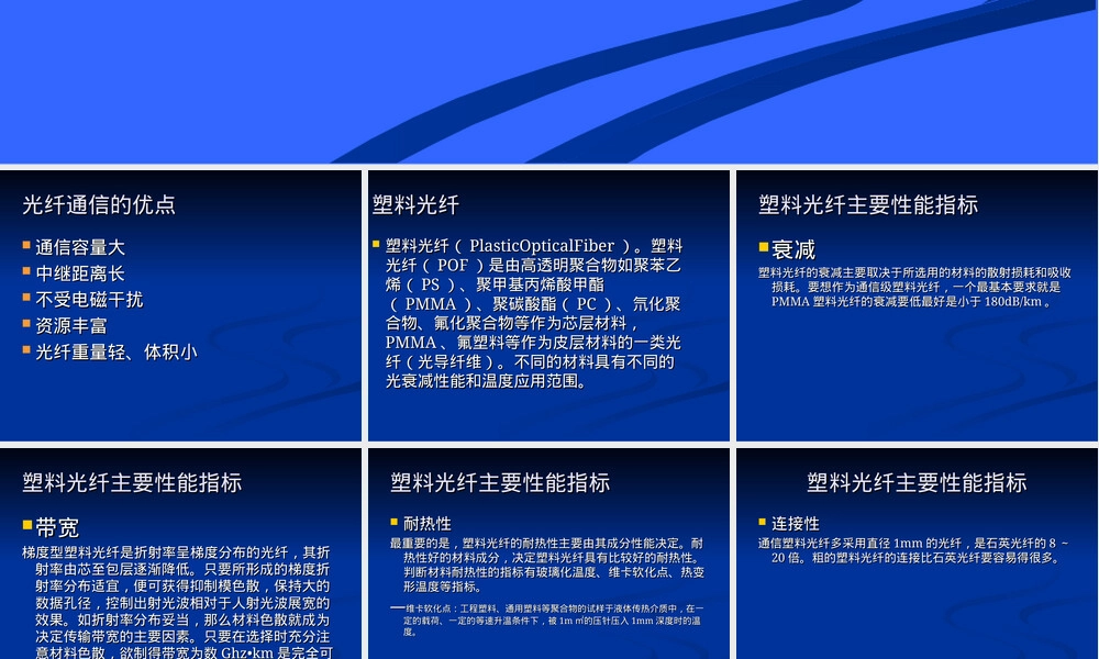 塑料光纤材料性能及应用PPT课件.ppt