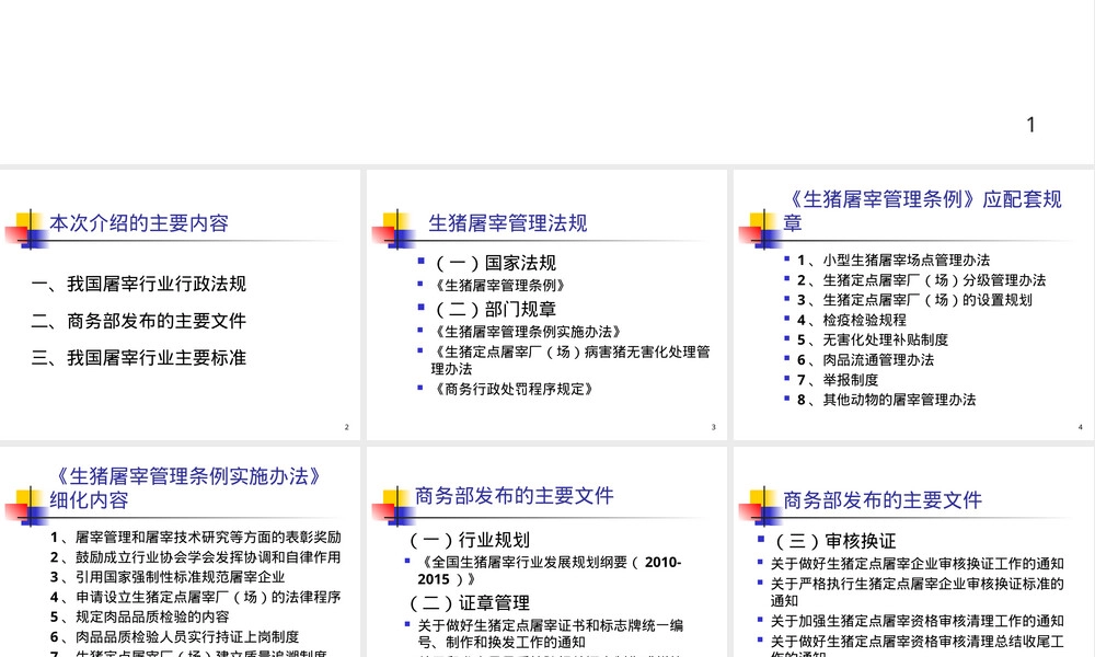 生猪屠宰管理法规与标准体系PPT课件.ppt