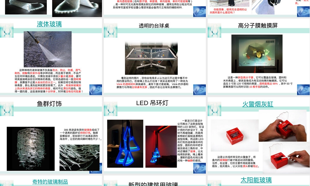 新型玻璃材料应用PPT课件.ppt