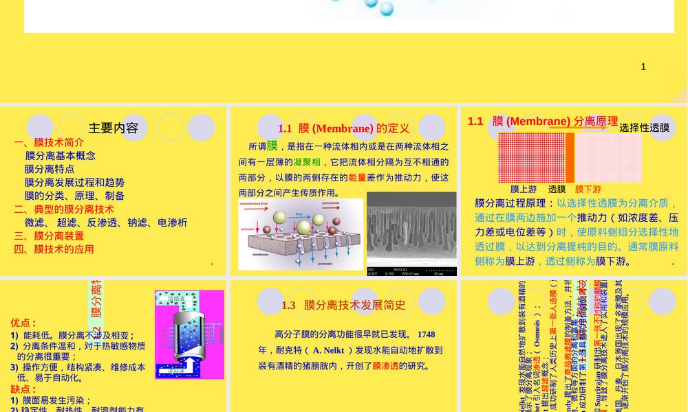 膜分离技术及其应用PPT课件.ppt