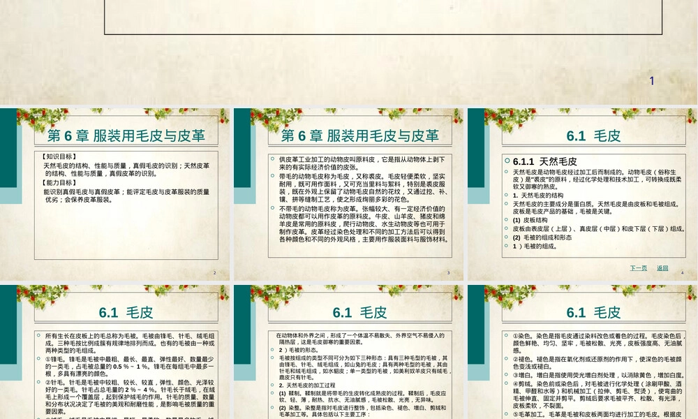 服装材料之毛皮与皮革教学PPT课件.ppt