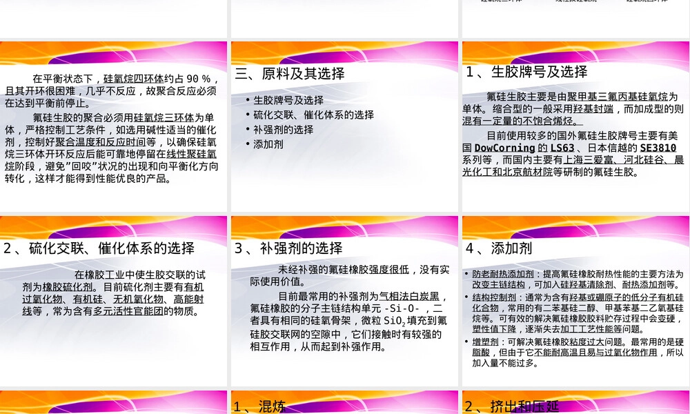 氟硅橡胶材料特性与应用教学PPT课件.ppt
