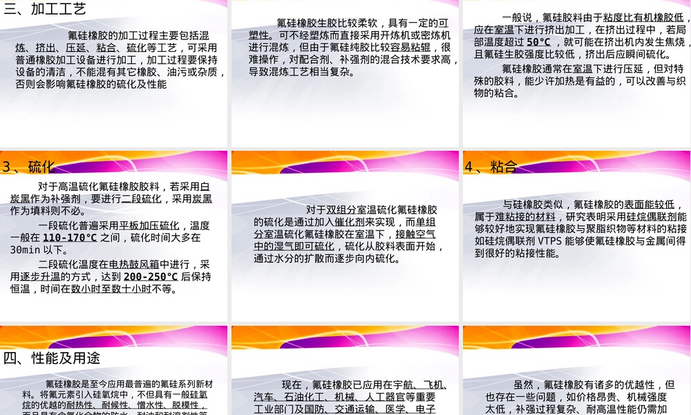 氟硅橡胶材料特性与应用教学PPT课件.ppt