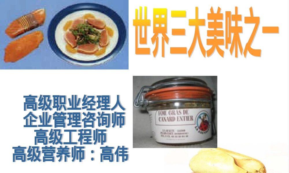 鹅肥肝及其产品介绍PPT课件.pptx