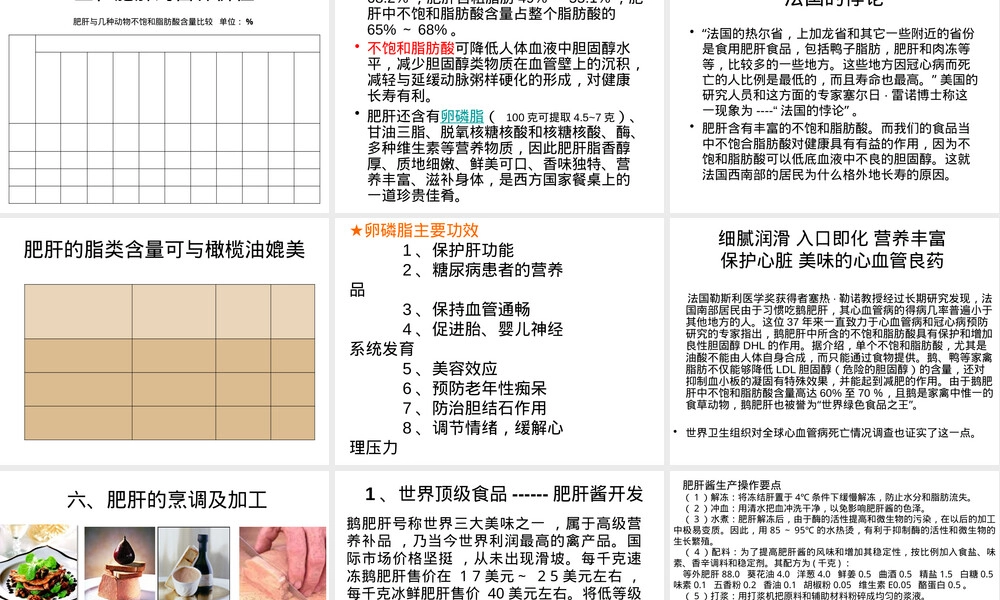 鹅肥肝及其产品介绍PPT课件.pptx