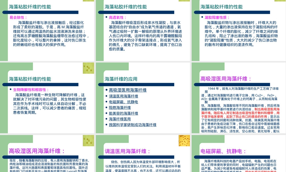 海藻纤维材料特性与应用PPT课件 副本1.pptx