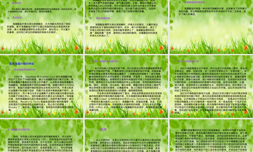海藻纤维材料特性与应用PPT课件.ppt