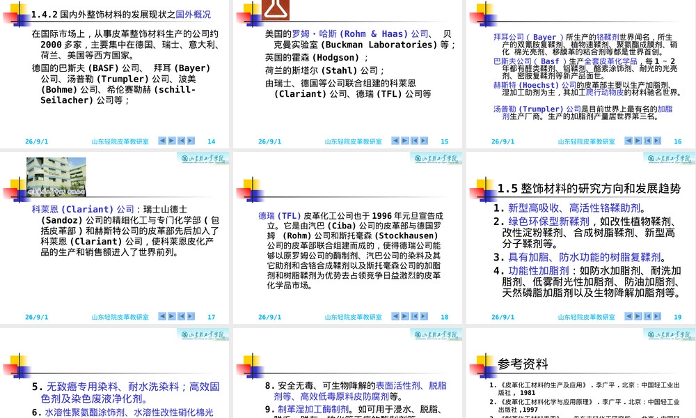 皮革化工材料教学PPT课件.ppt