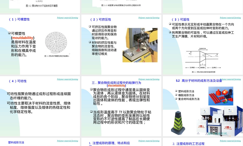 第五章高分子材料成形教学PPT课件.ppt