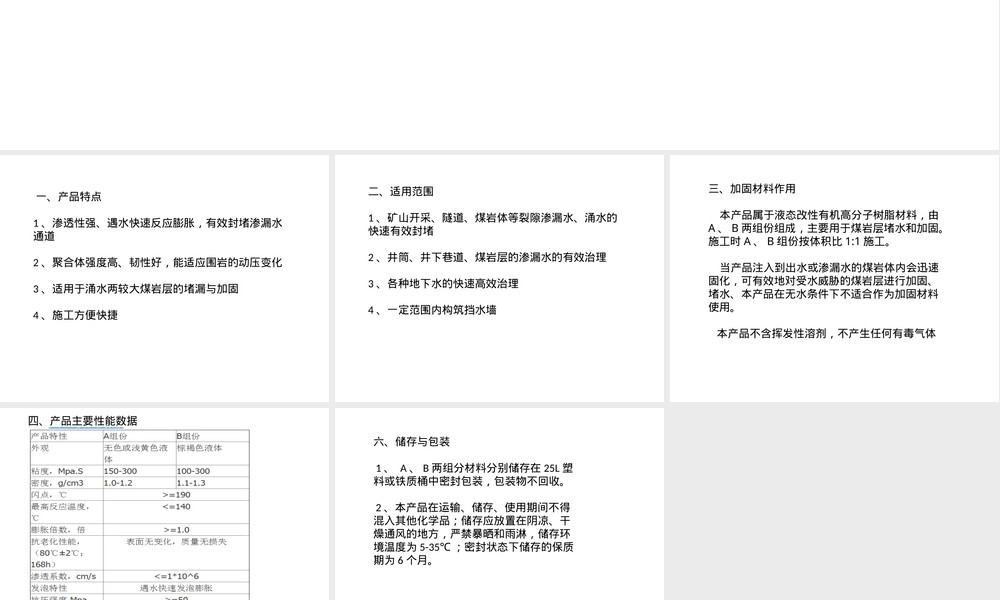 煤矿注浆加固堵水材料PPT课件.pptx
