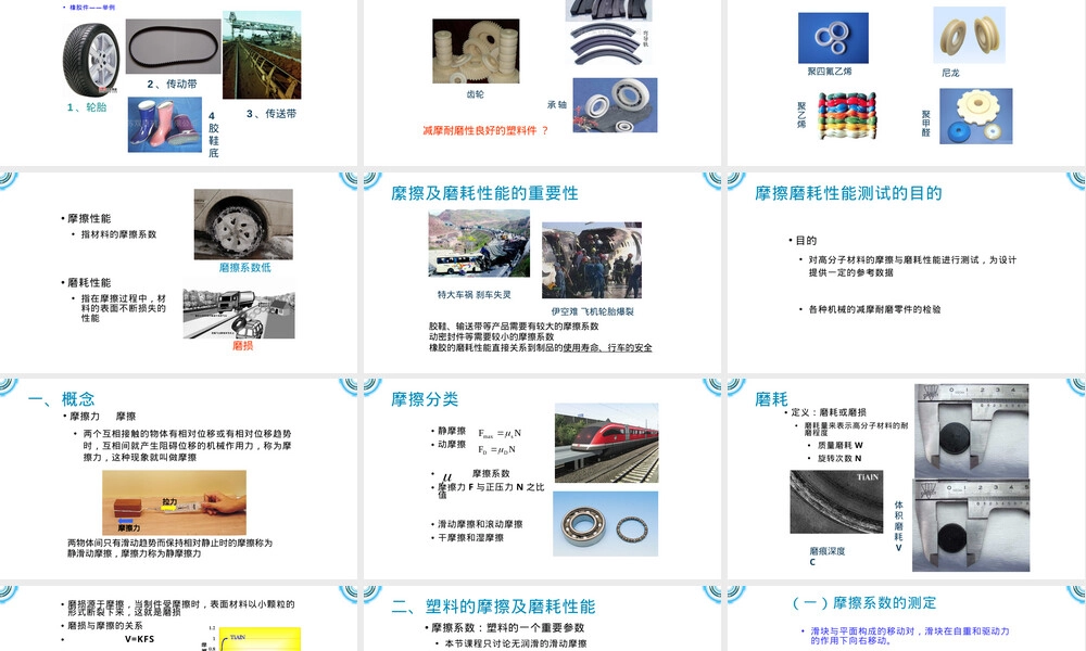 高分子材料摩擦磨耗性能检测技术PPT课件.pptx