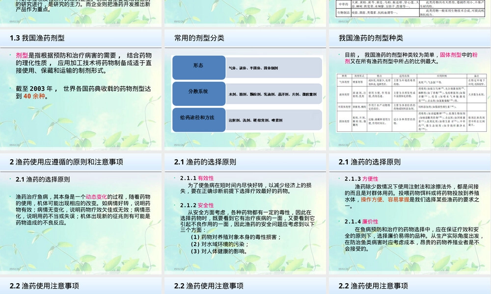 渔药及其管理教学PPT课件.ppt