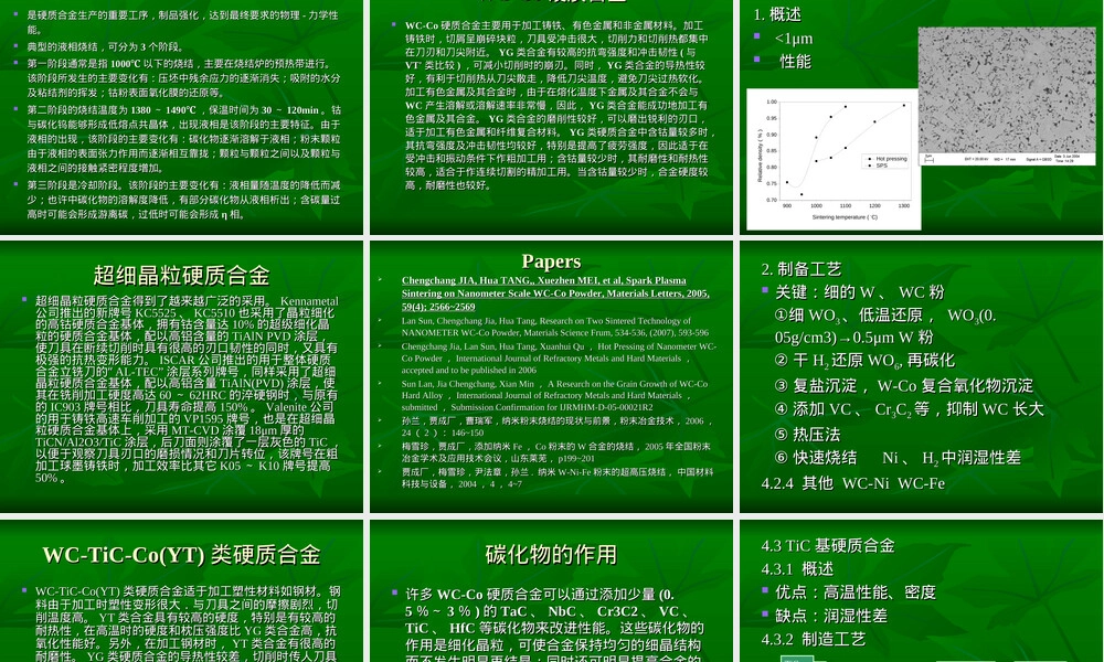 硬质合金与超硬工具材料教学PPT课件.ppt