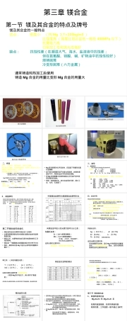 镁合金PPT课件,镁合金材料特性与应用教学PPT课件.ppt
