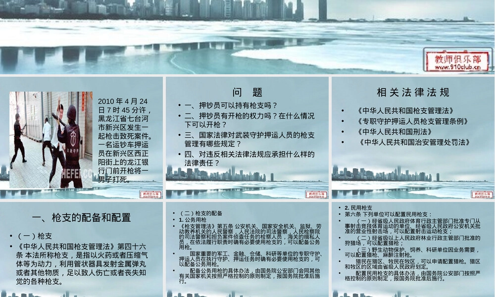 枪支使用管理法律法规PPT课件 副本1.ppt