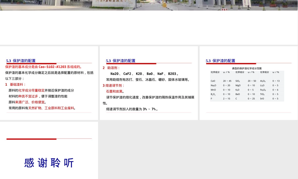 连铸连轧保护渣配置与选择PPT课件.pptx